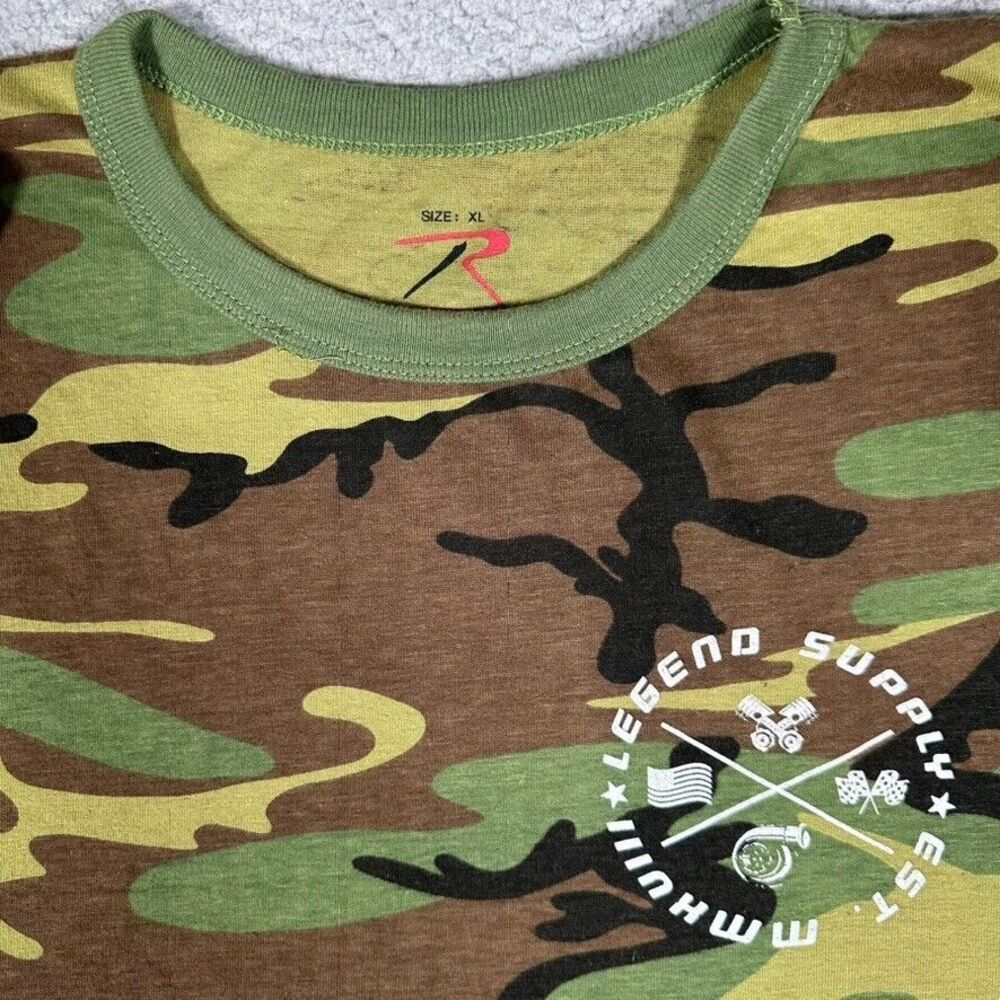 RothCO Shirt Mens XL Green Camo Graphic Tee Hunting Casual Preppy‎ Logo - Picture 8 of 12